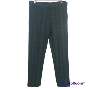 Amanda & Chelsea Plaid Black Gray Pull On Pants Size 12